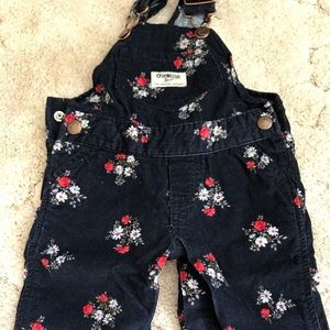 OshKosh B’gosh Flower Corduroy Overalls